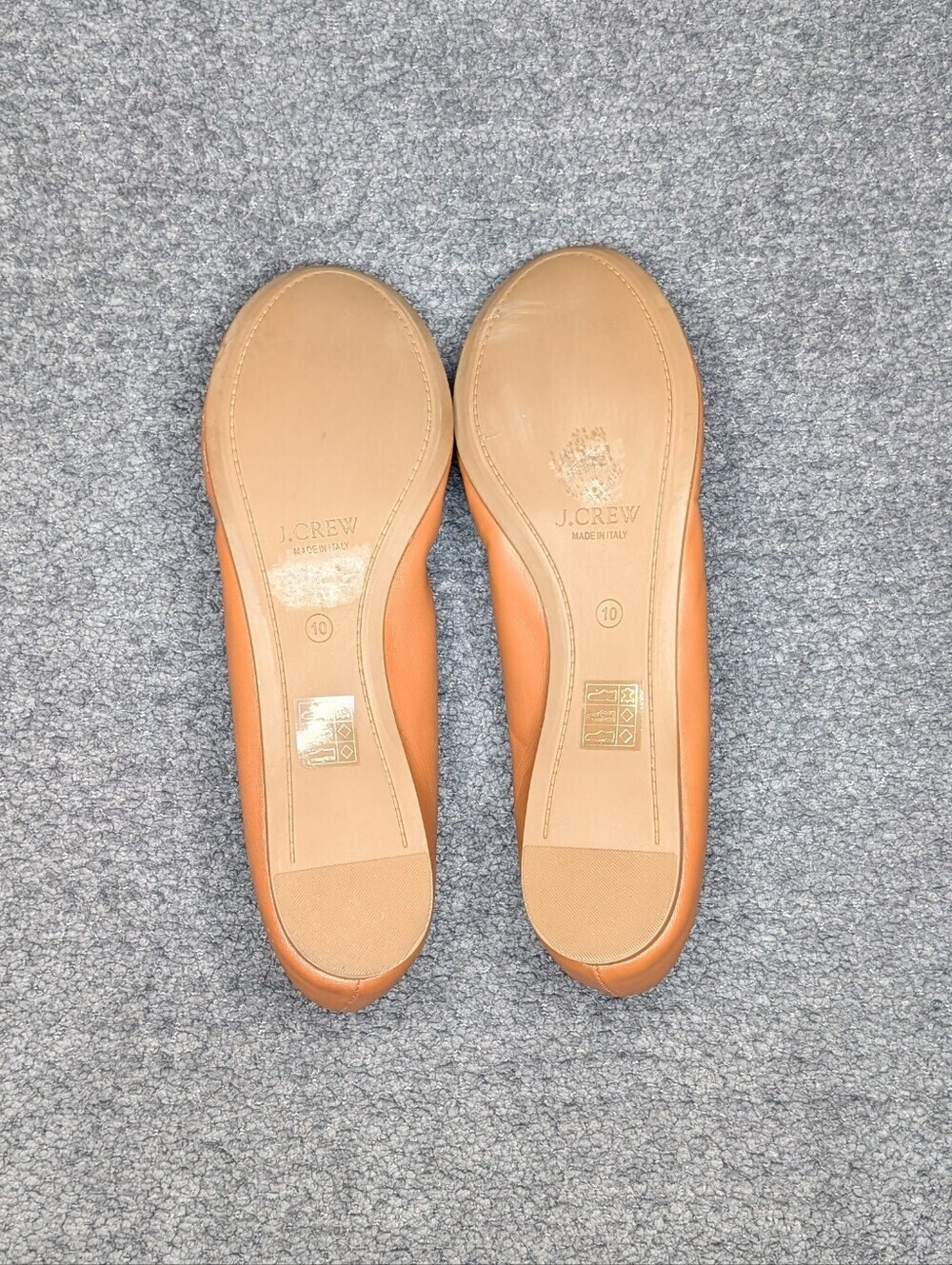 J. Crew Cece Ballet Flat Leather Burnt Sienna Women's 10 - Picture 9 of 12